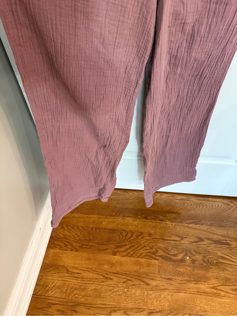 Zara Mauve Gauze Wide Leg Jumpsuit Sleeveless V-Neck Boho 25458 - Picture 5 of 9